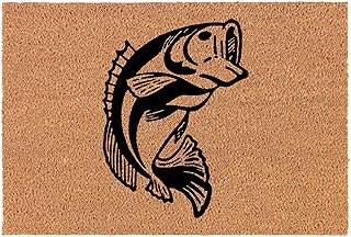 Coir Doormat Front Door Mat New Home Closing Housewarming Gift Bass Fish (30