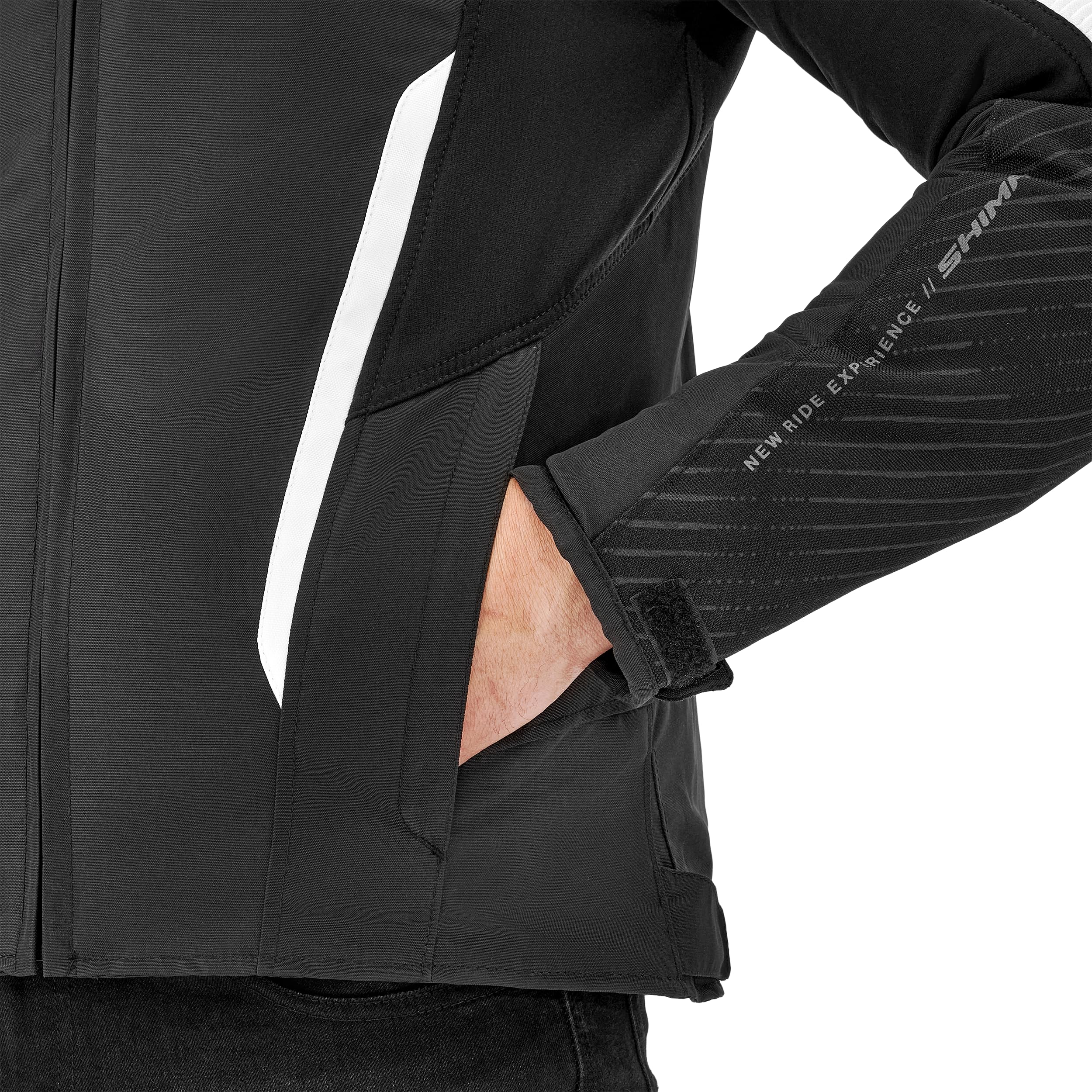 SHIMA SOLID Veste Moto Homme Homologué AIRFORCE Dorsale Blouson Armure Protecion Vestes Imperméable Textile Vetement Hiver Ete Touring Motos Aventure équipements (Hommes, Blanc, Regular, 4XL) | Ventilation optimisée
