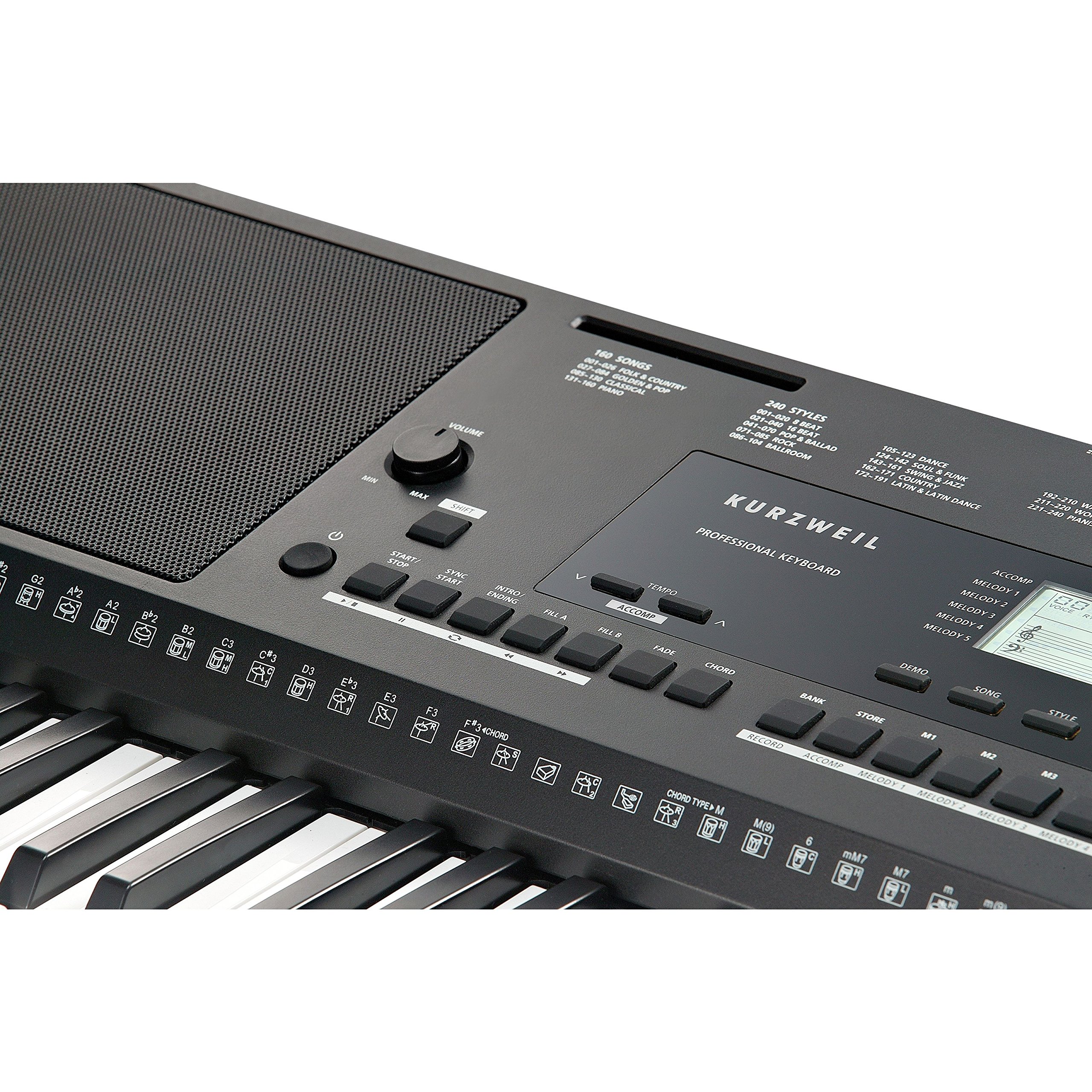 Kurzweil Casa Tastiera Arranger portatile a 61 note KP110 con assistente alle prestazioni (KP-110)