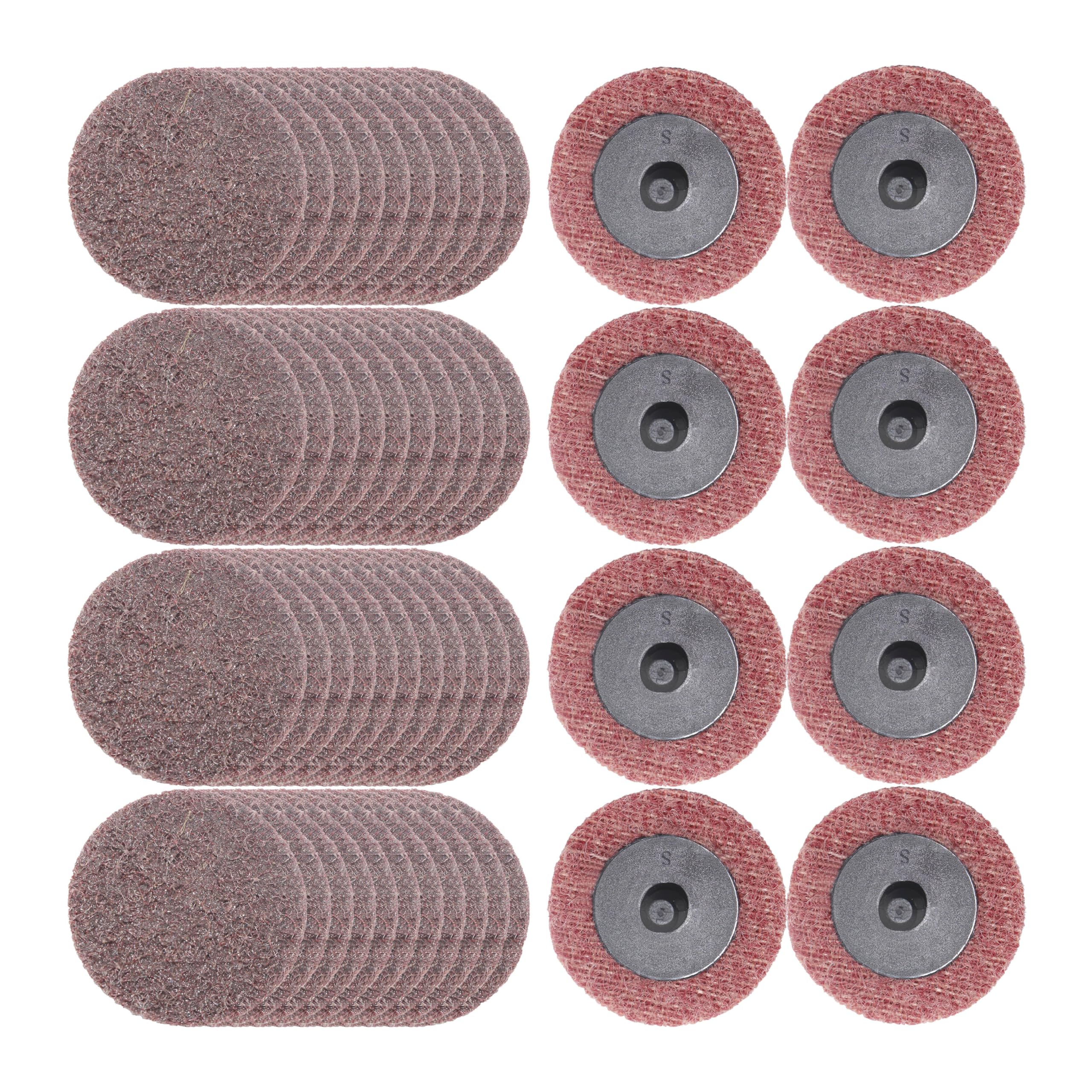 Merryland Surface Conditioning Disc 2 inch for Die Grinder, 2inch Medium Quick Change Disc 50 Pack, Sanding Disc Nylon Non-Woven Disc Paint Rust Metal