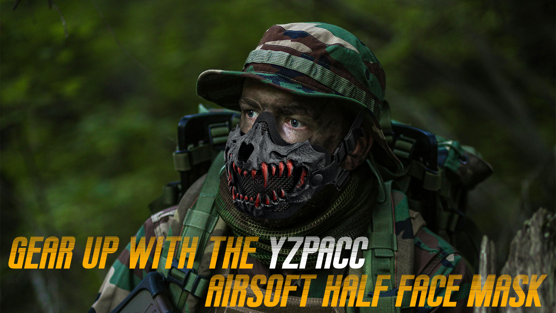 Amazon.com : Yzpacc Paintball Half Face Mask Airsoft Half Face Oni