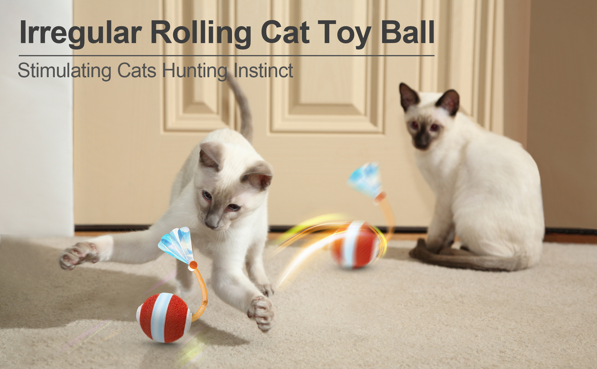 Giocattolo Automatico Per Gatti Petiepaw - Palla Con Coda Che Si Muove Da Sola - Foto 7