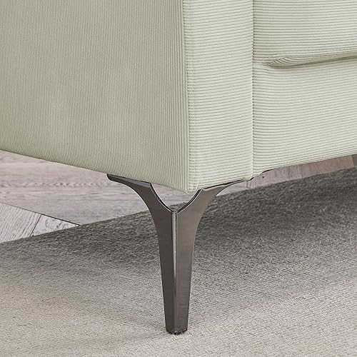 Miniatura 8 de FANYE Los juegos de sofá de 3 piezas incluyen sillón, sofá biplaza y sofá de 3 plazas, sofá tapizado de pana y sofá con 4 almohadas y patas de metal