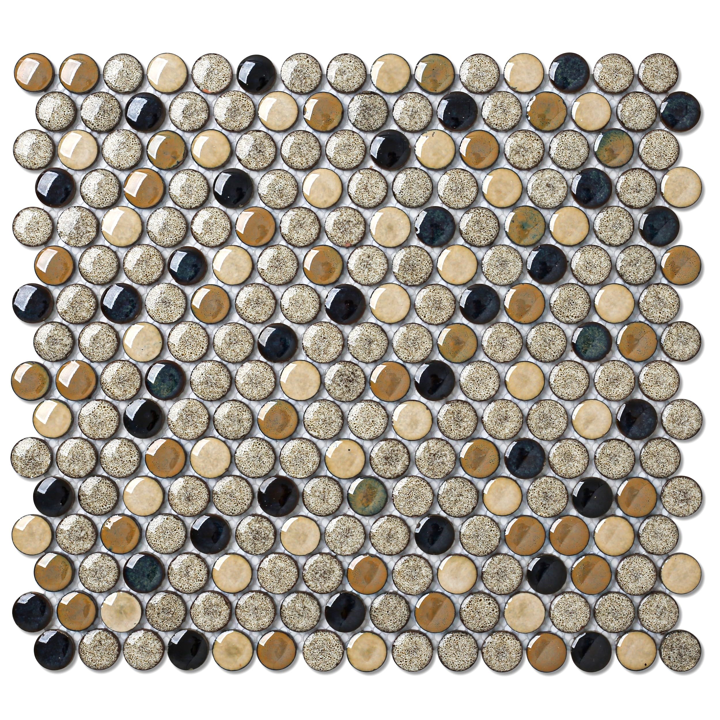 Penny Round Mosaics Tile For Kitchen Bathroom Backsplash Wall Box Of 5 - View #7