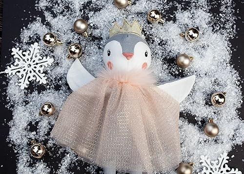 Miniatura 2 de MON AMI Muñeca de princesa pingüino con tul rosa, 18 pulgadas, muñeca de animal de felpa suave, uso como juguete o decoración de habitación, gran