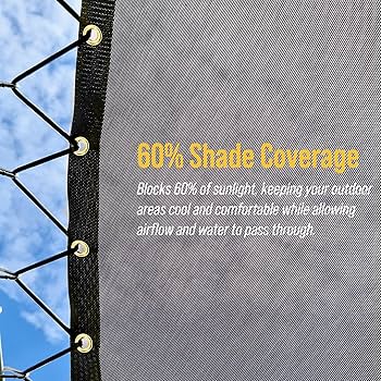 AdirPro Heavy Duty Knitted Mesh Tarp - 10x12ft Black Shade