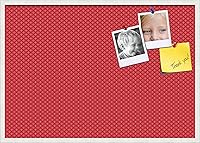 Vista 135 de PinPix Tablero de anuncios de corcho de 12 x 12 pulgadas. Este tablero decorativo enmarcado viene con diseño de círculos B W y un marco blanco