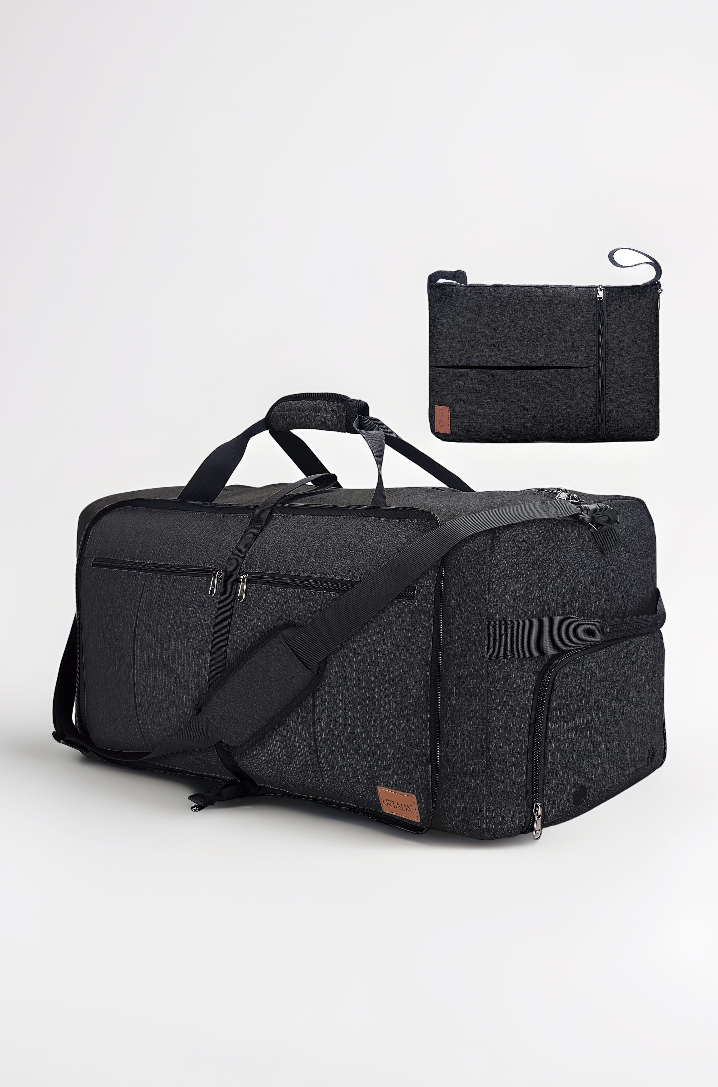 Urtala 120L Foldable Collapsible Waterproof Travel Duffel Bag for Men and Women with Shoe Compartment.