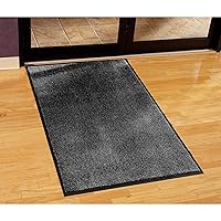 Vista 3 de Guardian Silver Series Tapete de Entrada para Interiores Walk-Off, Vinilo/Polipropileno, 4'x6', Negro/Rojo