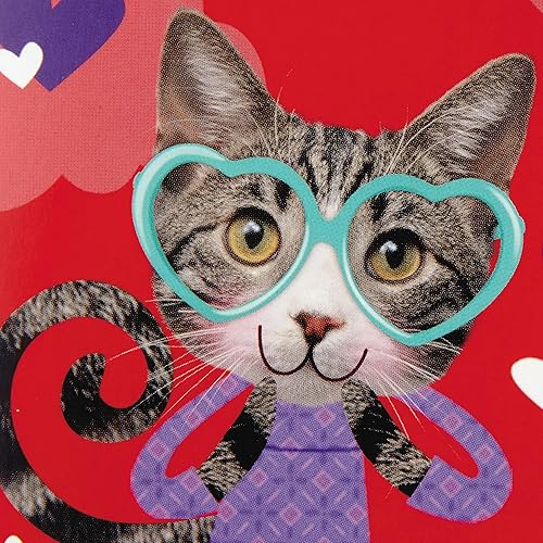 Miniatura 6 de Hallmark Tarjetas de San Valentín y calcomanías para la escuela de niños, cachorros y gatitos (24 aulas de San Valentín con sobres)