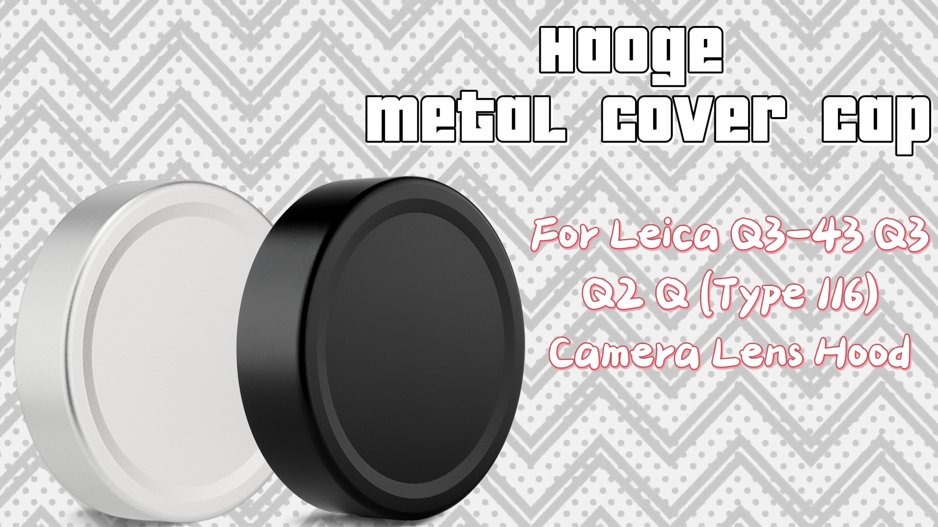 Bouchon Avant Objectif Métal Haoge Pour Leica Q3 Q3-43 Q2 Q Type 116 - Capuchon Protection Noir