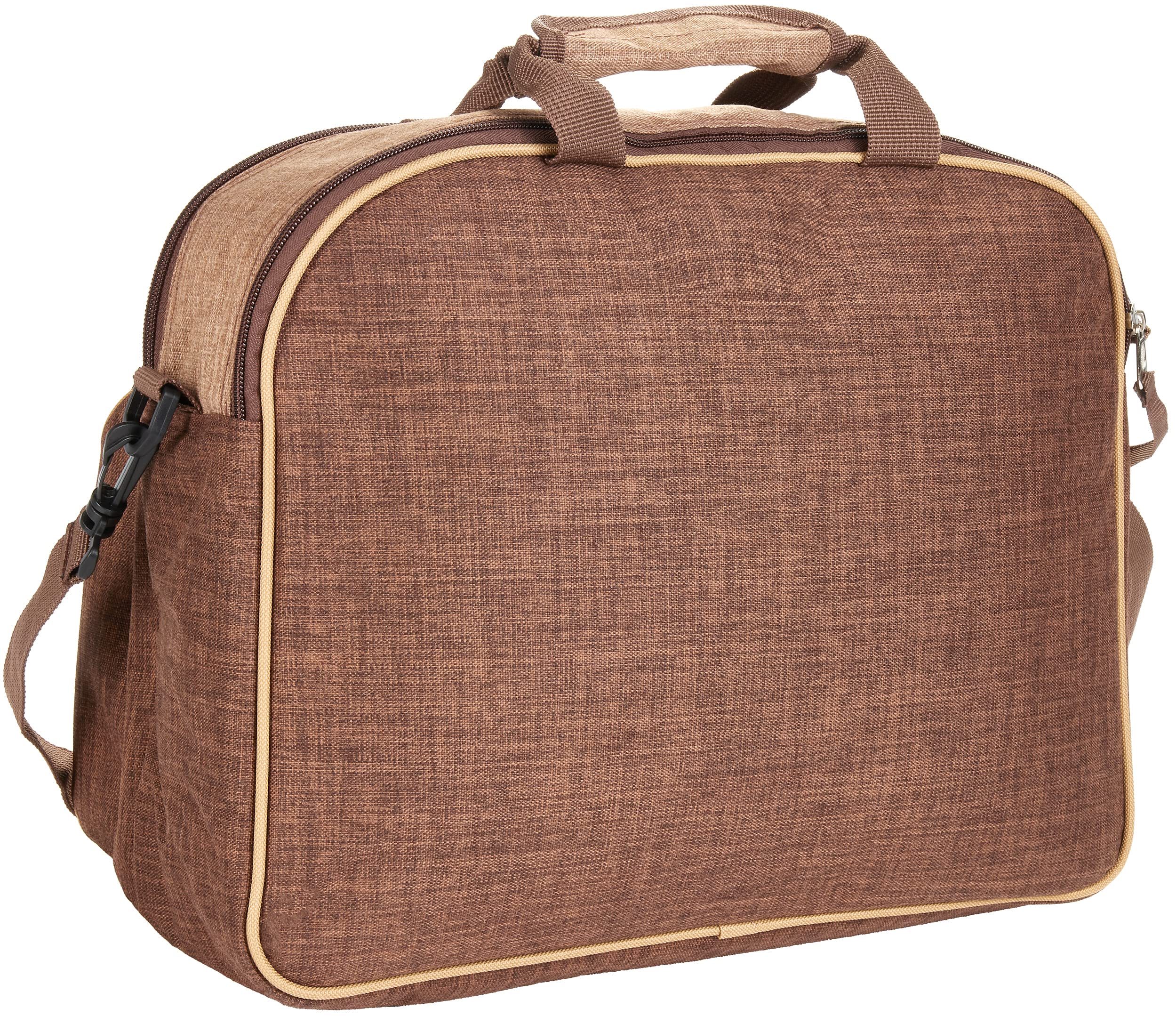 BRUBAKER Sac de Pique-Nique pour 4 Personnes avec Compartiment Réfrigérant - Marin à Bandoulière Brun 38 × 21,5 × 30 cm