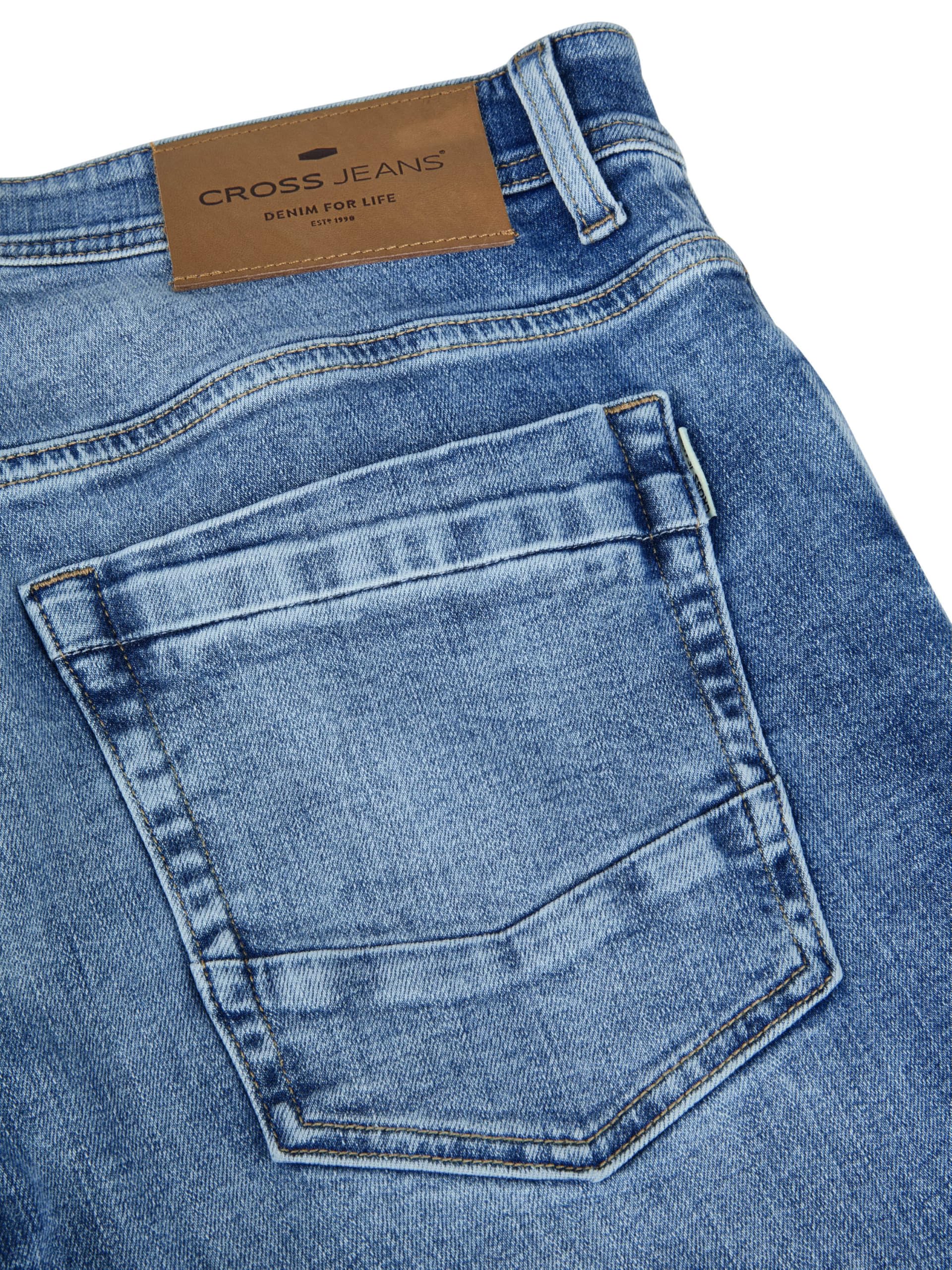 Cross Jeansy męskie Stretch Comfort/Relaxed Fit Antonio spodnie jeansowe spodnie denim niebieski czarny 30 31 32 33 34 36 38 40