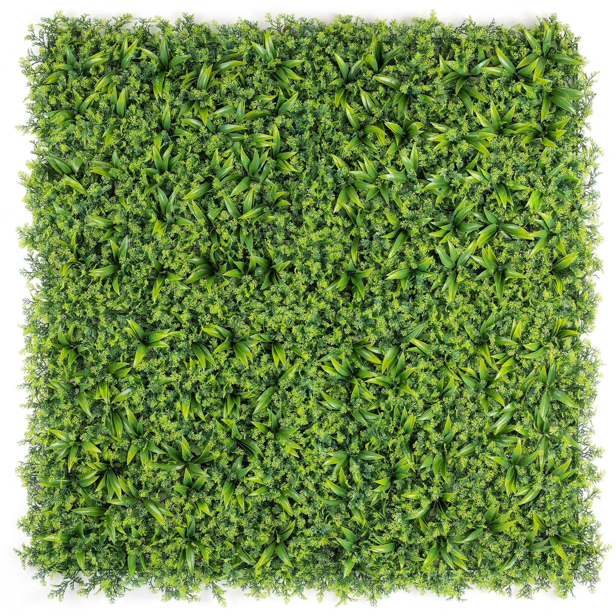 CHRISTOW Garden Foliage Artificial Living Wall Panels, Privacy Screening, Fence Covering Decoration, Indoor Outdoor, Waterproof UV Protected, 1m x 1m (2 Sets of 4 50cm x 50cm)