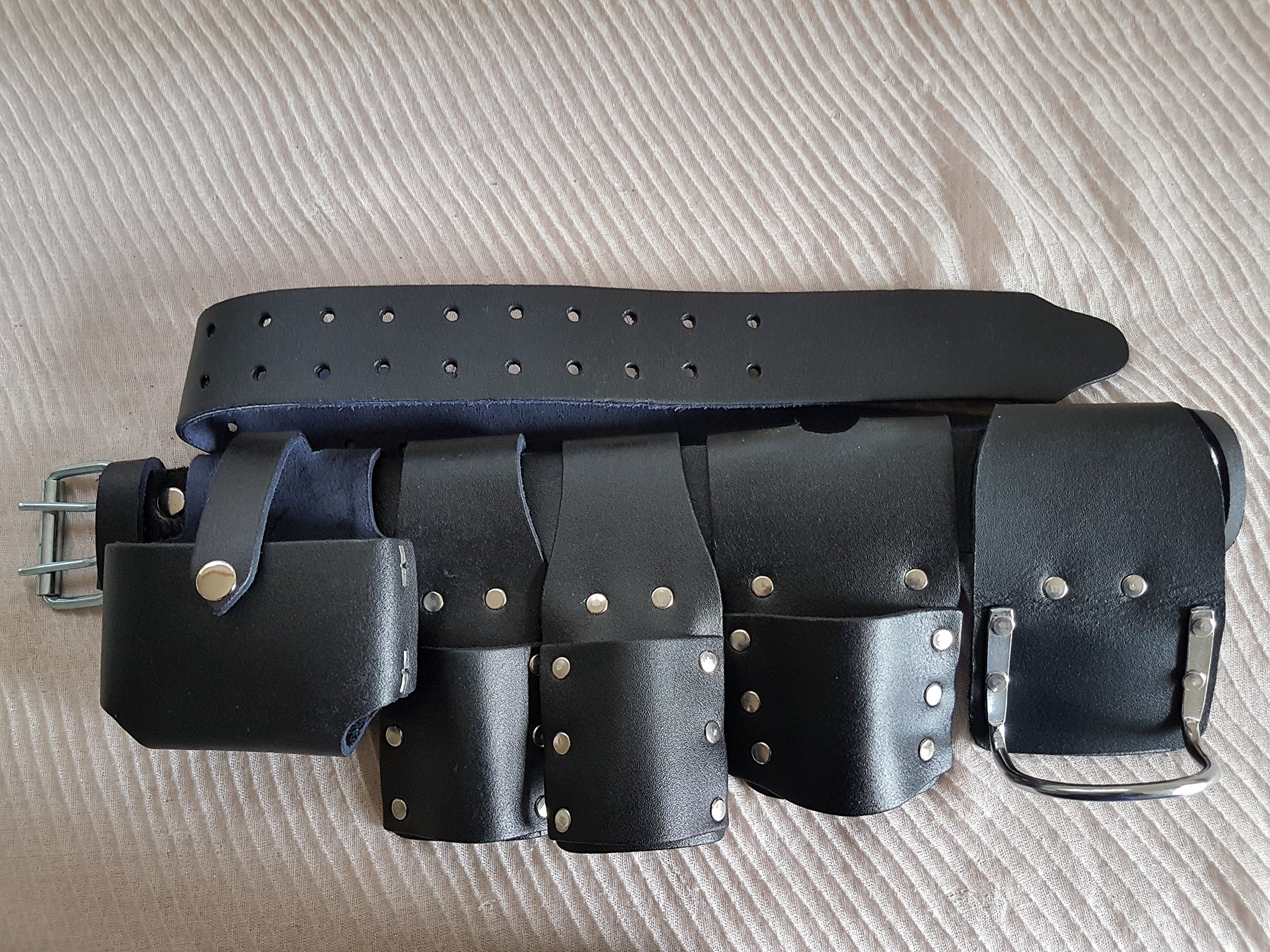 Scaffolding Leather Tool Belt Black Strong Leather BBI Hammer Holder New Quality Edition, Large - Image 3