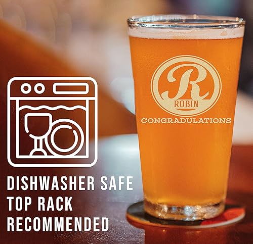 Miniatura 3 de Vaso de cerveza grabado personalizado de 16 onzas  Regalos de Navidad grabados personalizados para hombres, papá bebiendo vasos de cumpleaños,