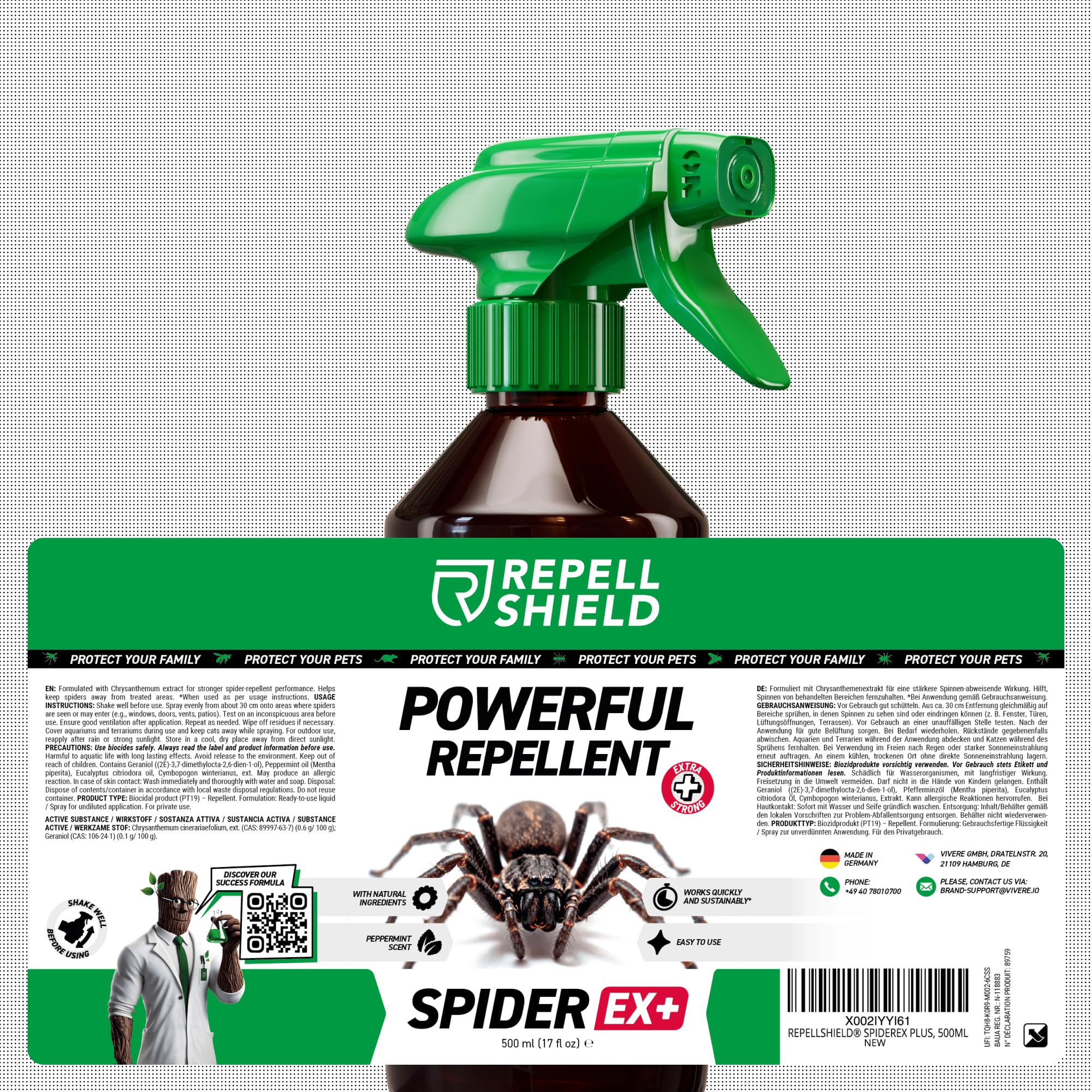 RepellShield Spray Repellente Ragni – Formula Avanzata con Oli Essenziali – Spray Ambientale per Casa, Cucce e Aree Interne Esterni –Non Macchia – Azione Rapida e Facile da Usare, 500ml
