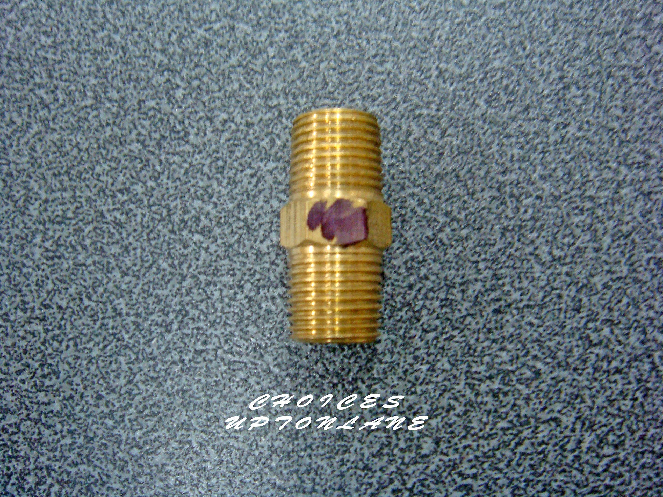 AK BRASS HEXAGON NIPPLE BSP MALE TO MALE IN VARIOUS SIZES (NIPPLE SIZE: 1/8")