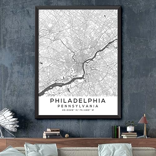 Miniatura 2 de Mapa de Filadelfia, Pensilvania, Light 2 (12x16)