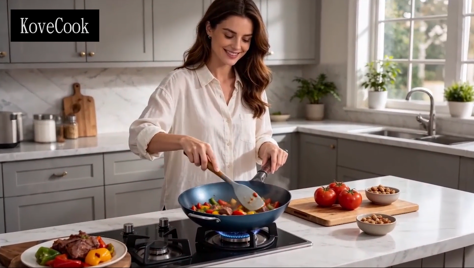 Wok de Acero al Carbono 14 Pulgadas con Tapa miniatura 7