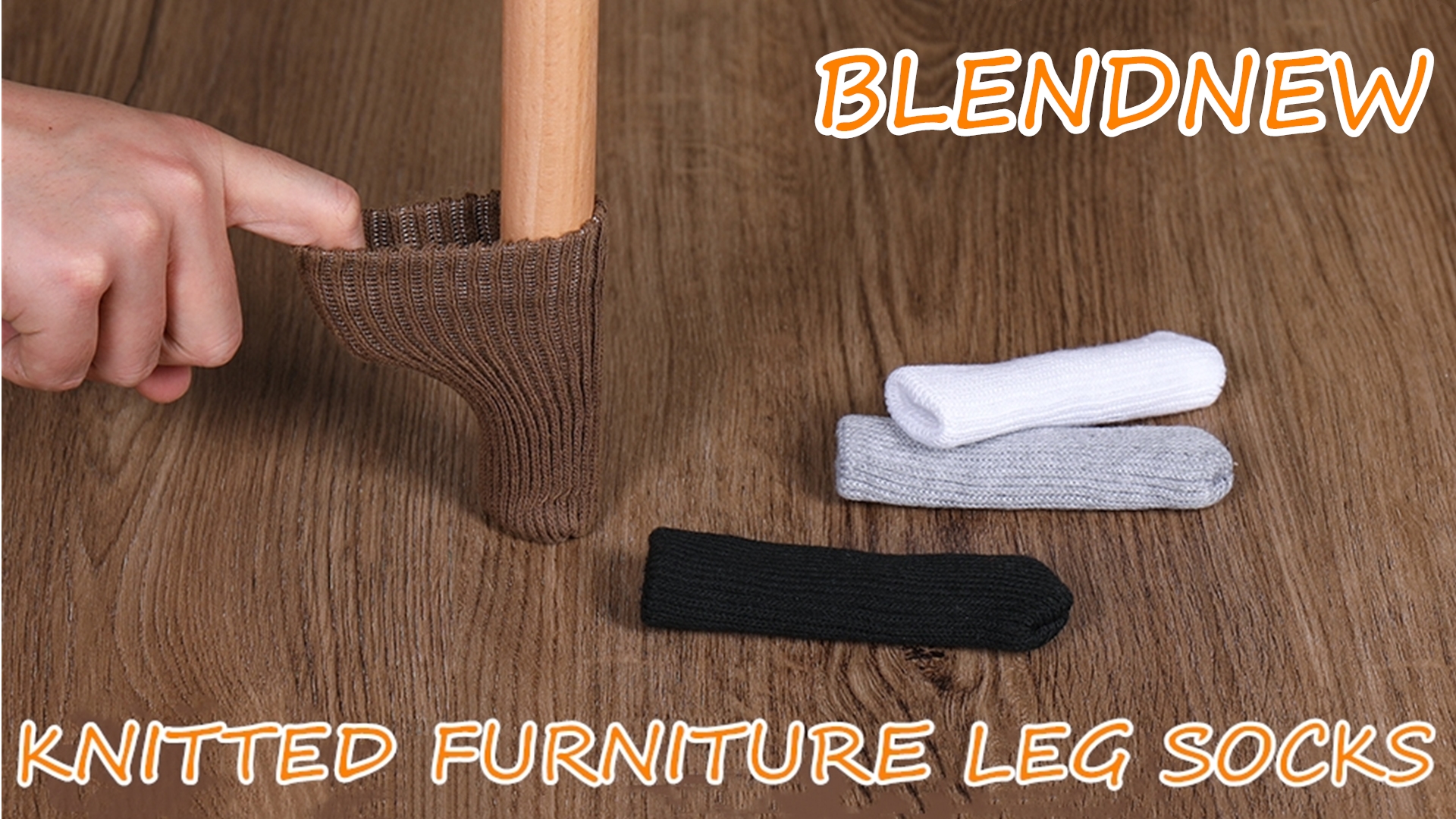 X-PROTECTOR Chair Leg Socks – 24-Pack Furniture Floor Protectors, Knitted Socks Fit 1"–2" Legs, Non-Slip Inside, Washable & Reusable, Shape Doesn't Matter