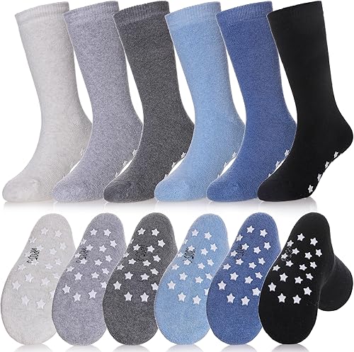 Dosoni Calcetines antideslizantes para bebés, niñas y niños pequeños, calcetines de regalo de algodón grueso y cálido