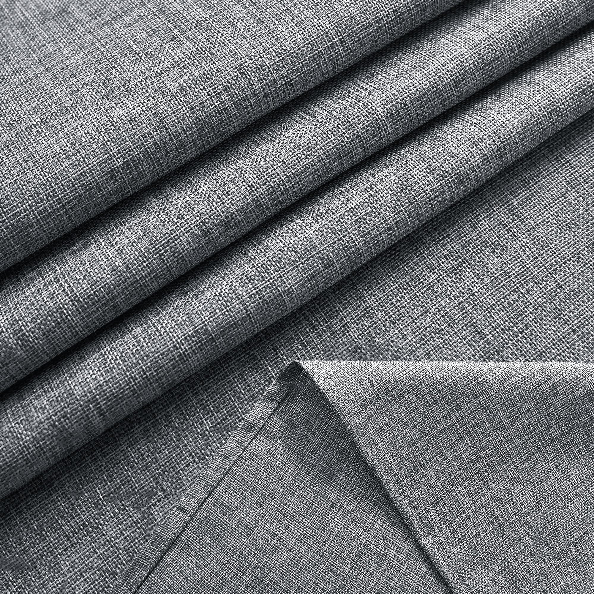 JIUZHEN Grey Tablecloth, Washable, Linen Look Tablecloths for Dining Room Garden, Outdoor, Weddings - Image 4