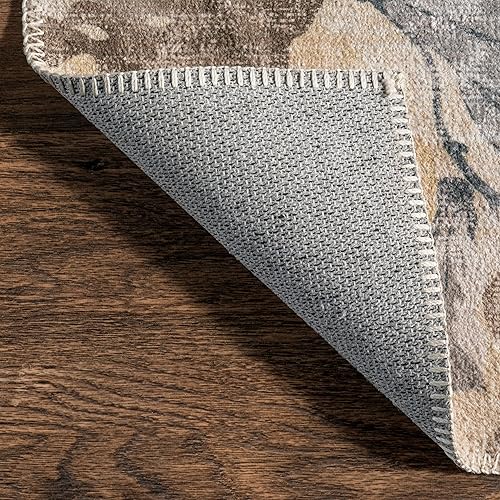 Miniatura 3 de nuLOOM Lilja - Alfombra vintage lavable a máquina, 5 x 8, marrón