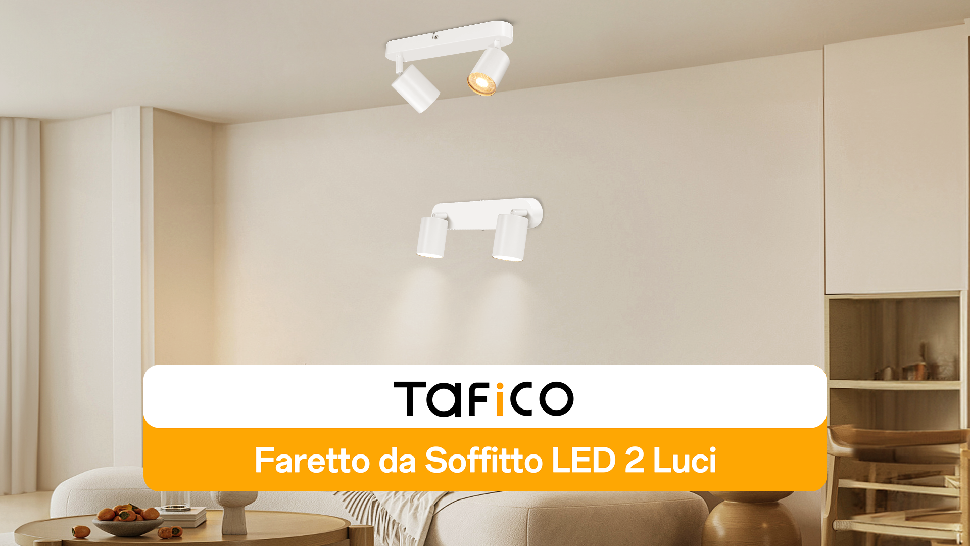 Faretti Da Soffitto Orientabili Kambo - Per 3 Lampadine GU10 (max 50W), Regolabili, Bianco Opaco - Foto 3