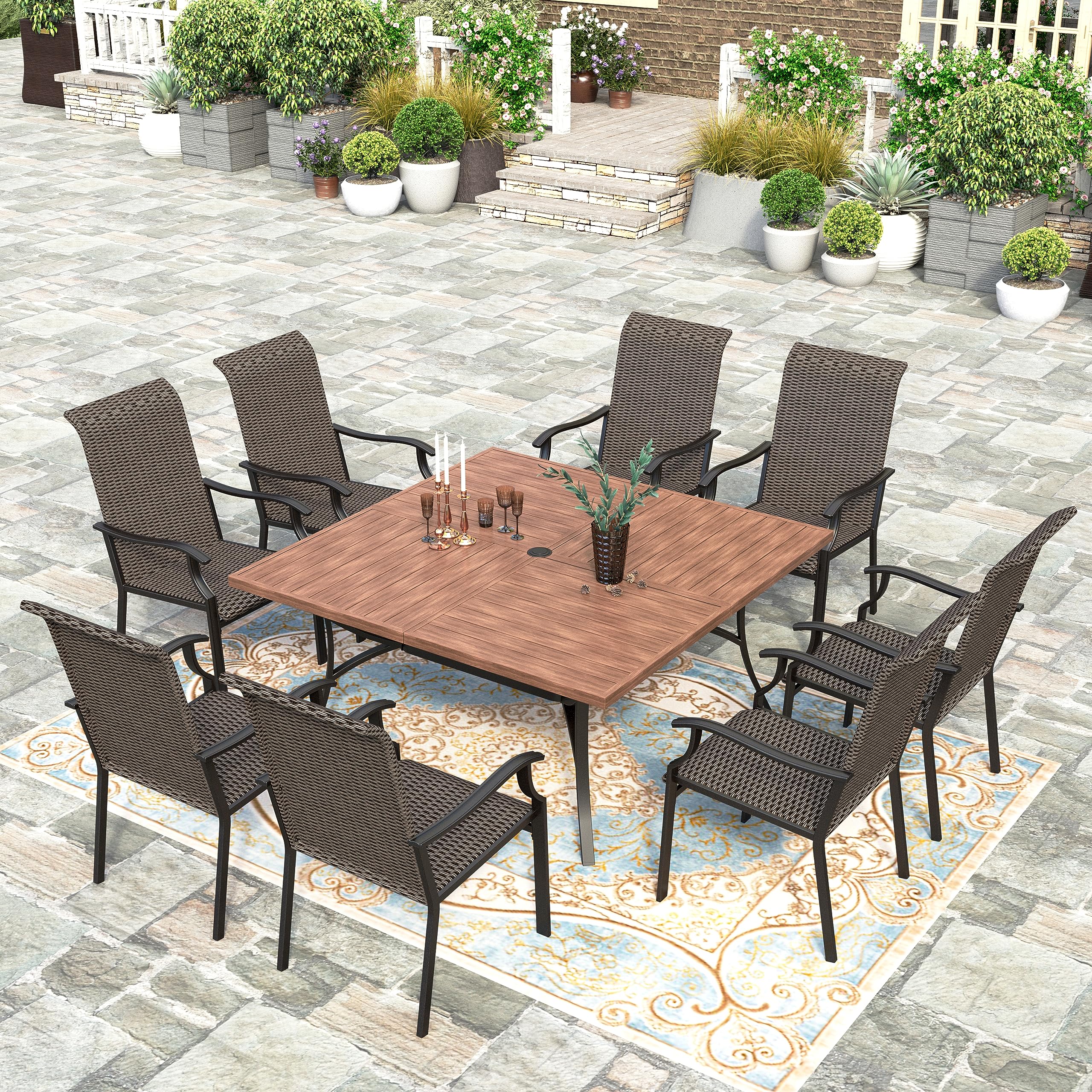 Piece Black Friday Outdoor Dining Set Large Patio Hot Sale Dining Sets