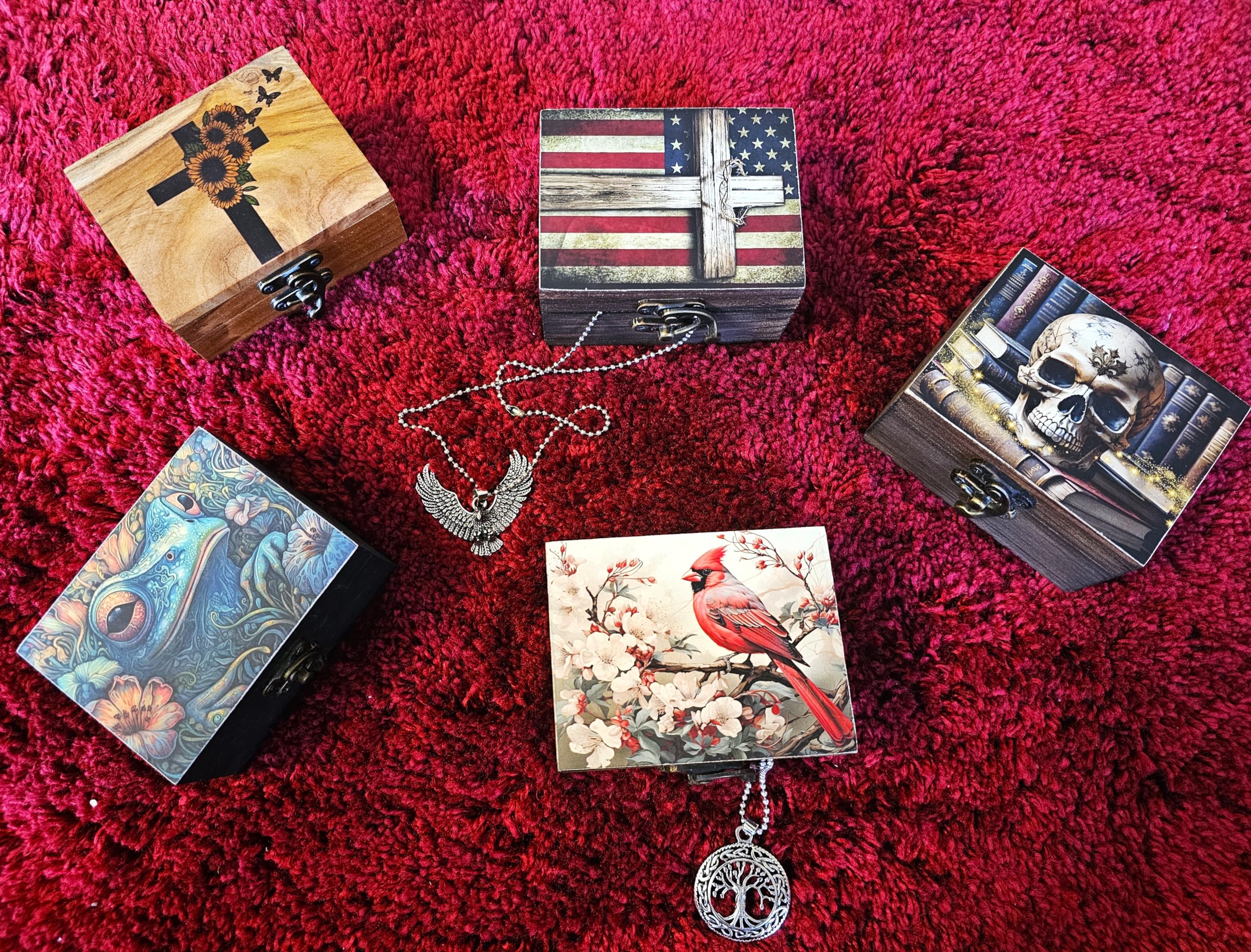 RK Collections Cardinal Trinket Box Small Jewelry Keepsake Box | Bird lovers Gift Idea, Animals Ornaments for Girls, Women, Gift Idea, for Home Décor (3CRS)