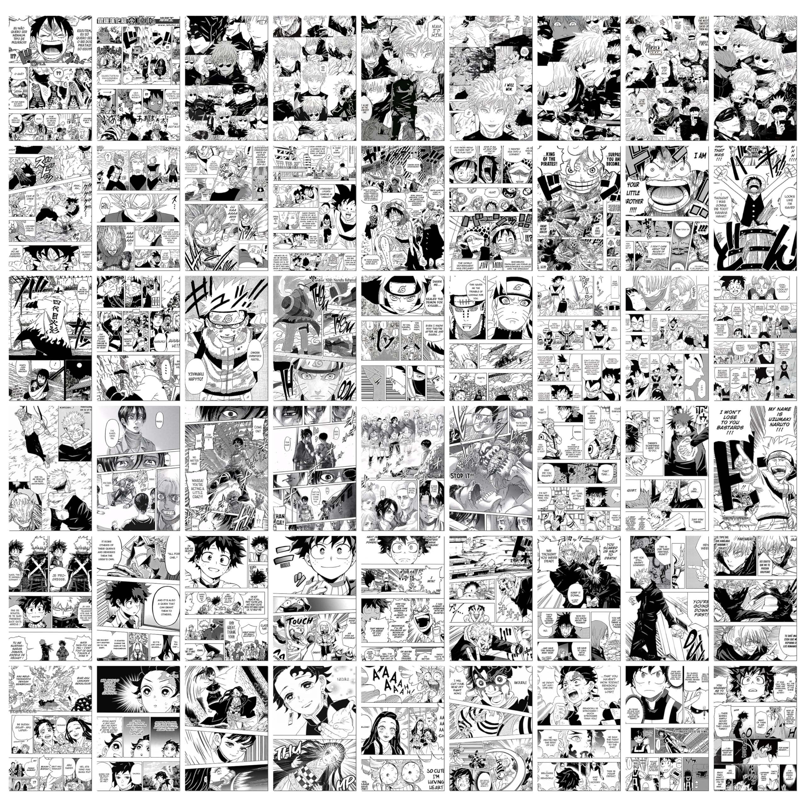 Anime Wall Collage Kit - 54 Posters Included -1 Anime Wall Collage Kit - 54 Posters Included -1