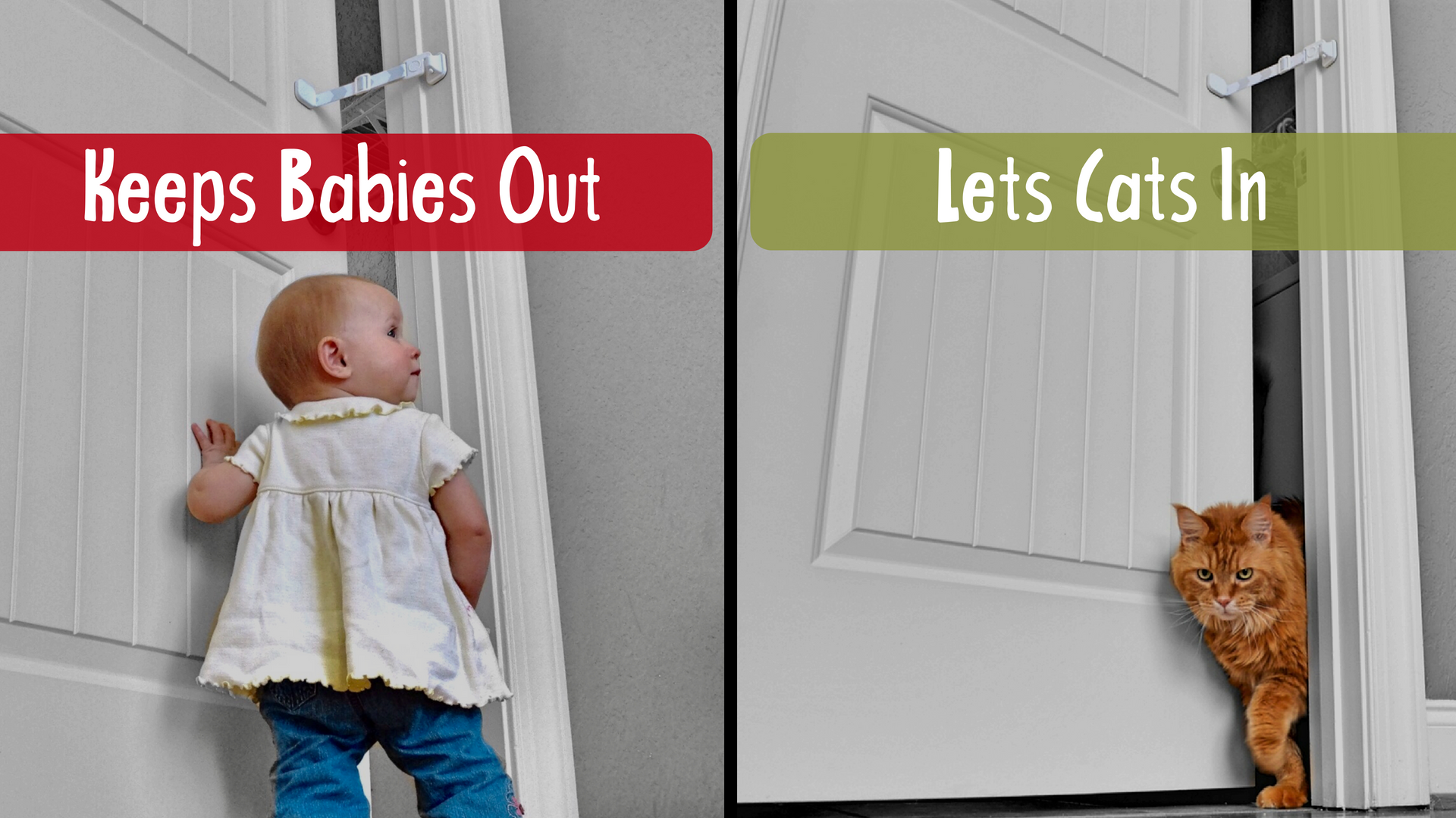 Door Buddy Baby Proof Door Latch for Cats - Grey. Adjustable Cat Door Strap Keeps Baby Out of Cat Food & Litter Box… - Image 8