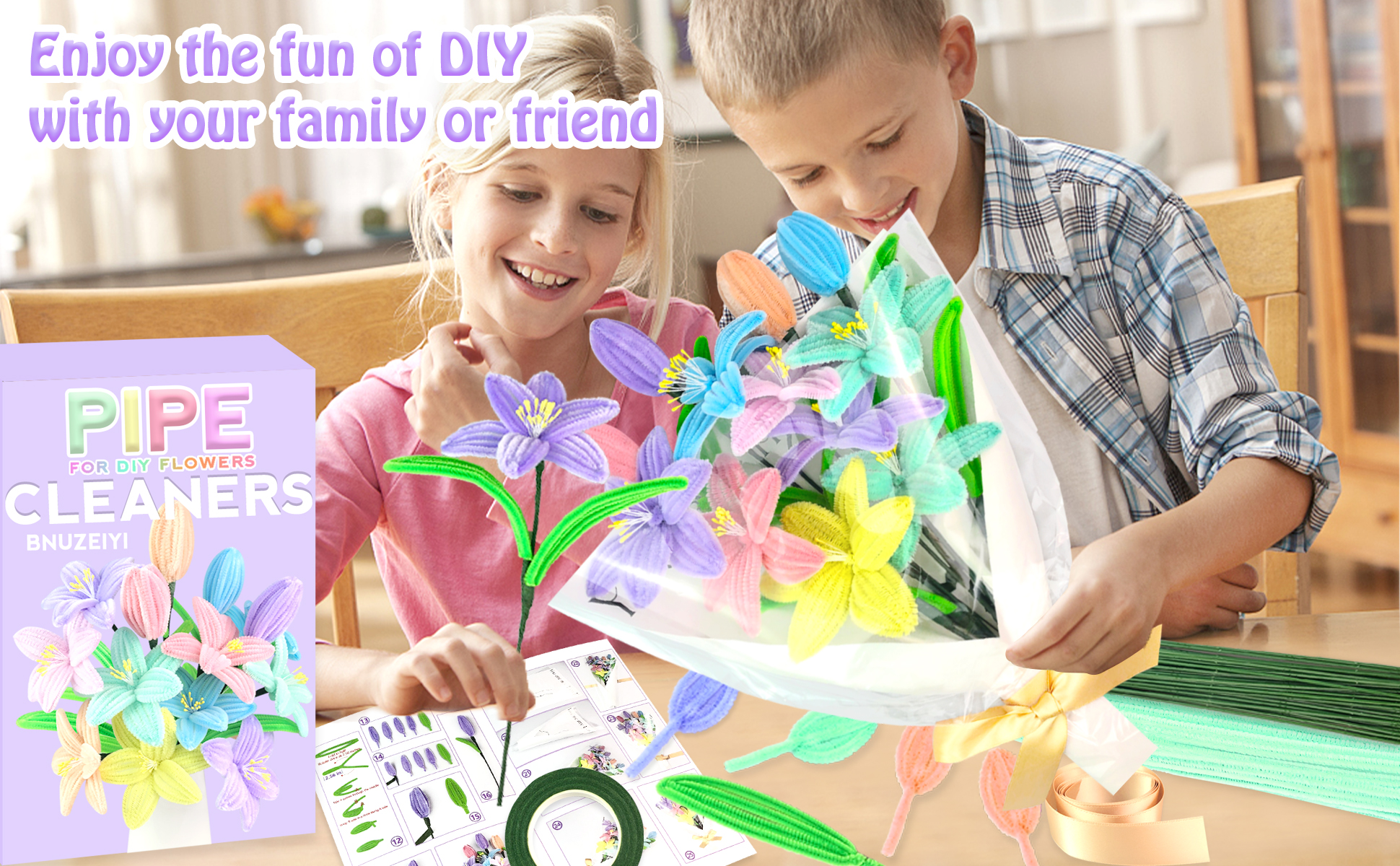 Chenille Loisir Creatif Lot De 250 Cure-pipes Pour Travaux Manuels