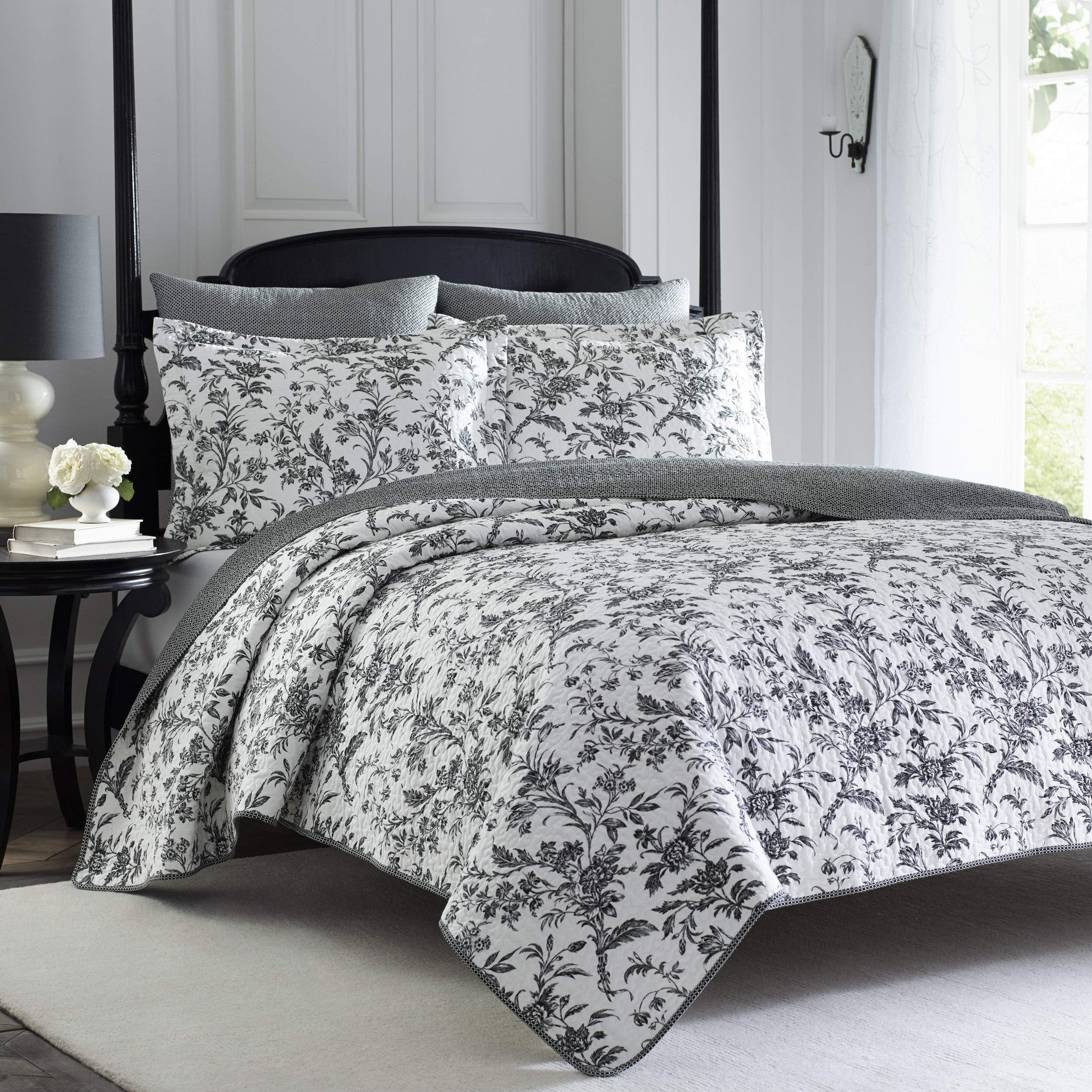 Amberley Quilt Set, Black, Full/Queen
