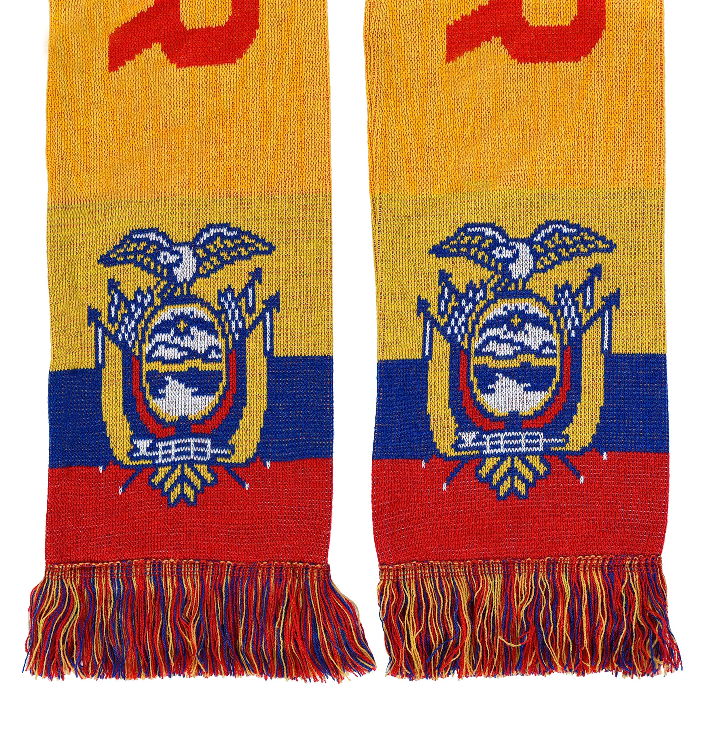 Ecuador Fußball-Strickschal, gelb, fits all