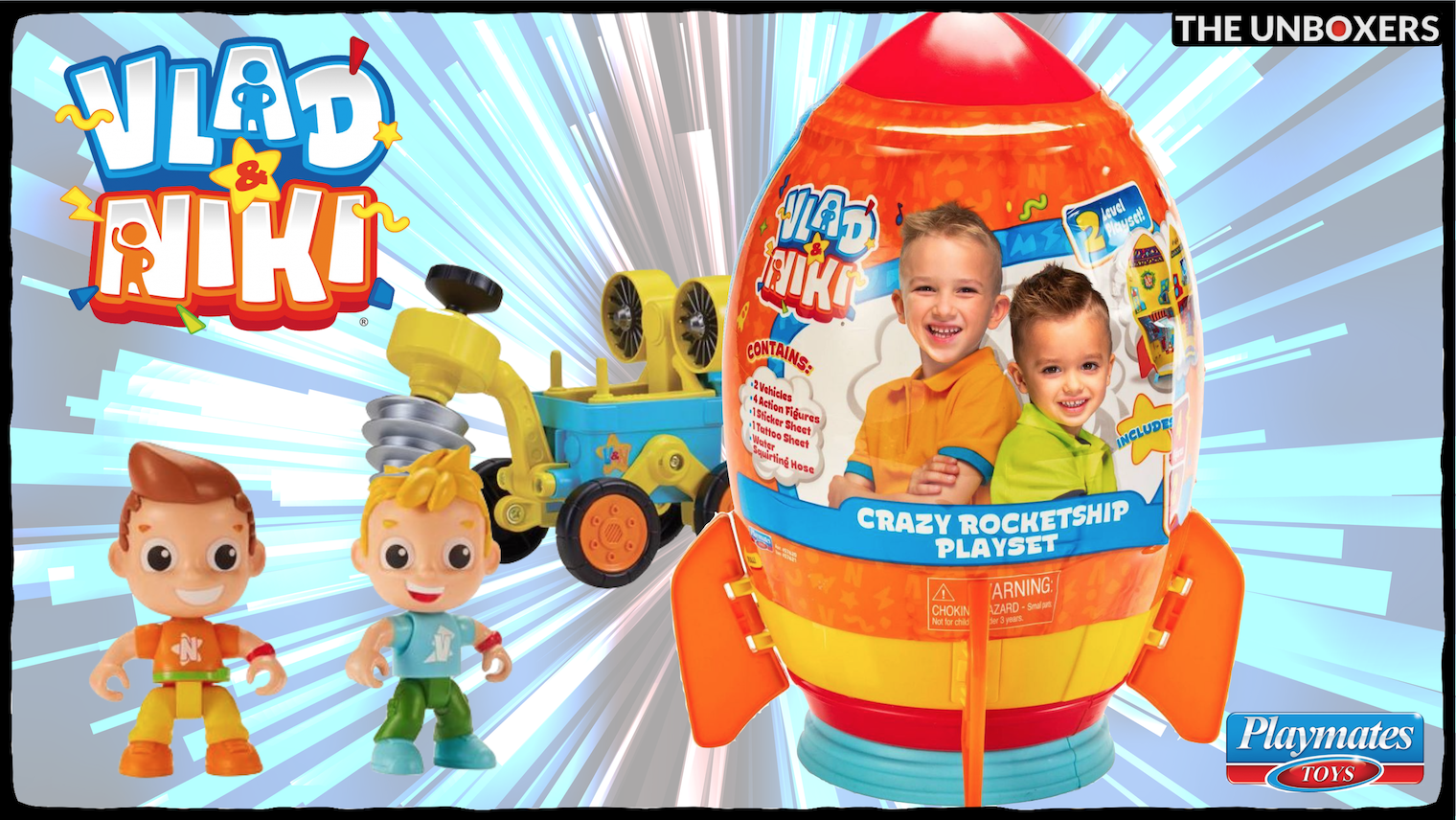 Watch Vlad and Niki's Crazy Rocketship Playset by Playmates Toys