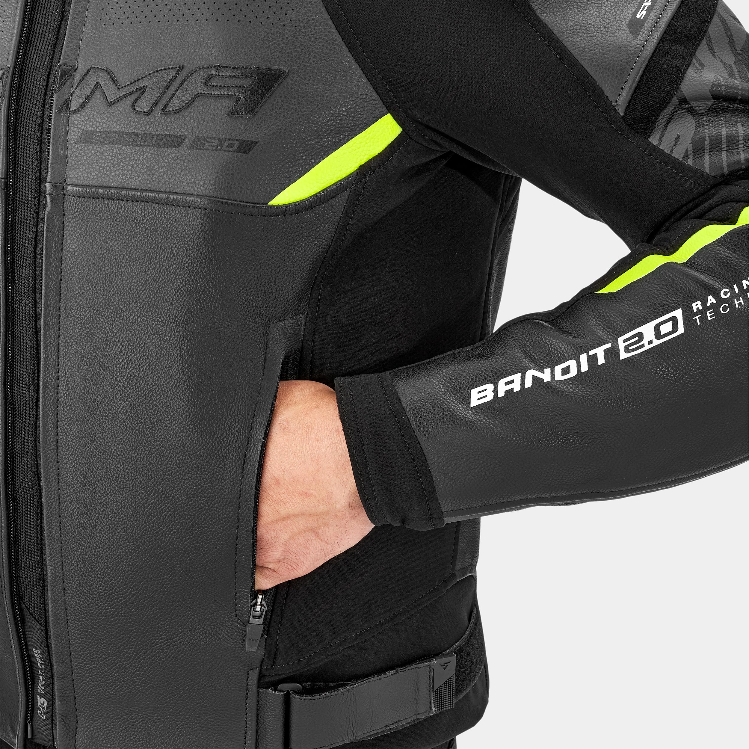 SHIMA Bandit 2.0 Motorrad Jacke Hose Herren mit Protektoren AirForce Rückenprotektor Leder Motorradkombi Sommer | Wetterfester Fahrkomfort