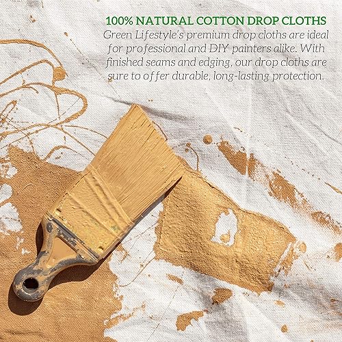 Miniatura 5 de Tela de lona de 4 x 5 pulgadas, lona de tela para gota, cortinas de tela para pintar pintores, tela de gota, pintura, lona, suministros de pintura,