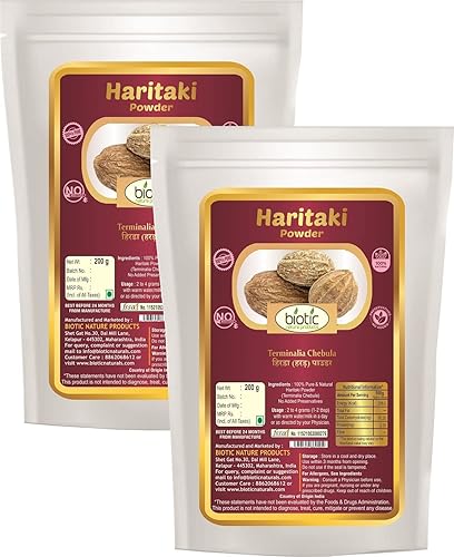 Veena Haritaki Biótico Polvo (Terminalia Chebula) Harad Powder - Inknut - Kadukkai Churna - 400 gm