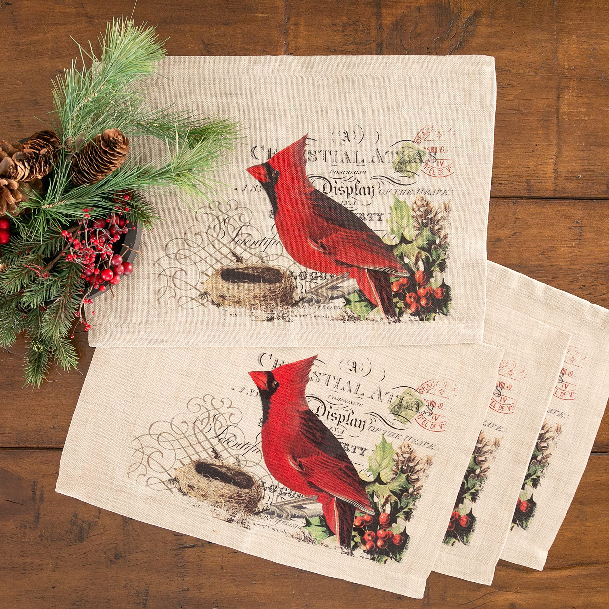 Heritage Lace Winter Garden Placemat, Tischset Platzset Platzdeckchen, 14'' x 20'', Natural Woven