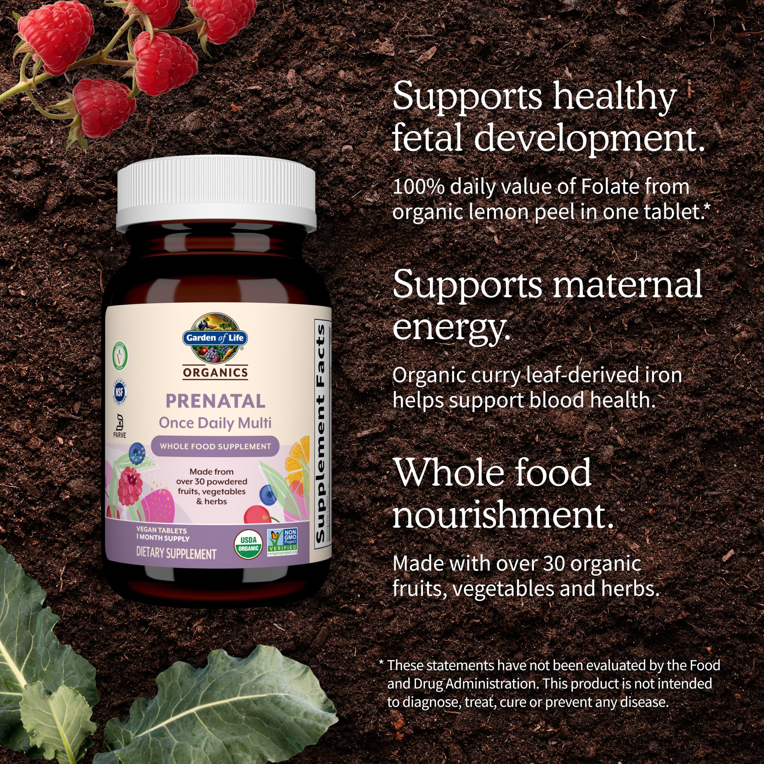 Garden of Life Organics Prenatal Once Daily Multivitamin, 90ct — Amazon image 4