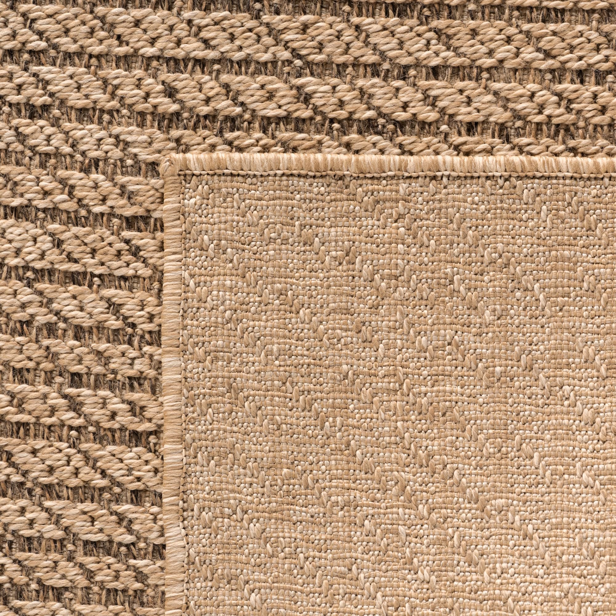 Tapis Tissé Plat Uni Style Kilim Lavable Beige 120x170 cm Entrée Couloir Oeko-TEX | ARLBERG