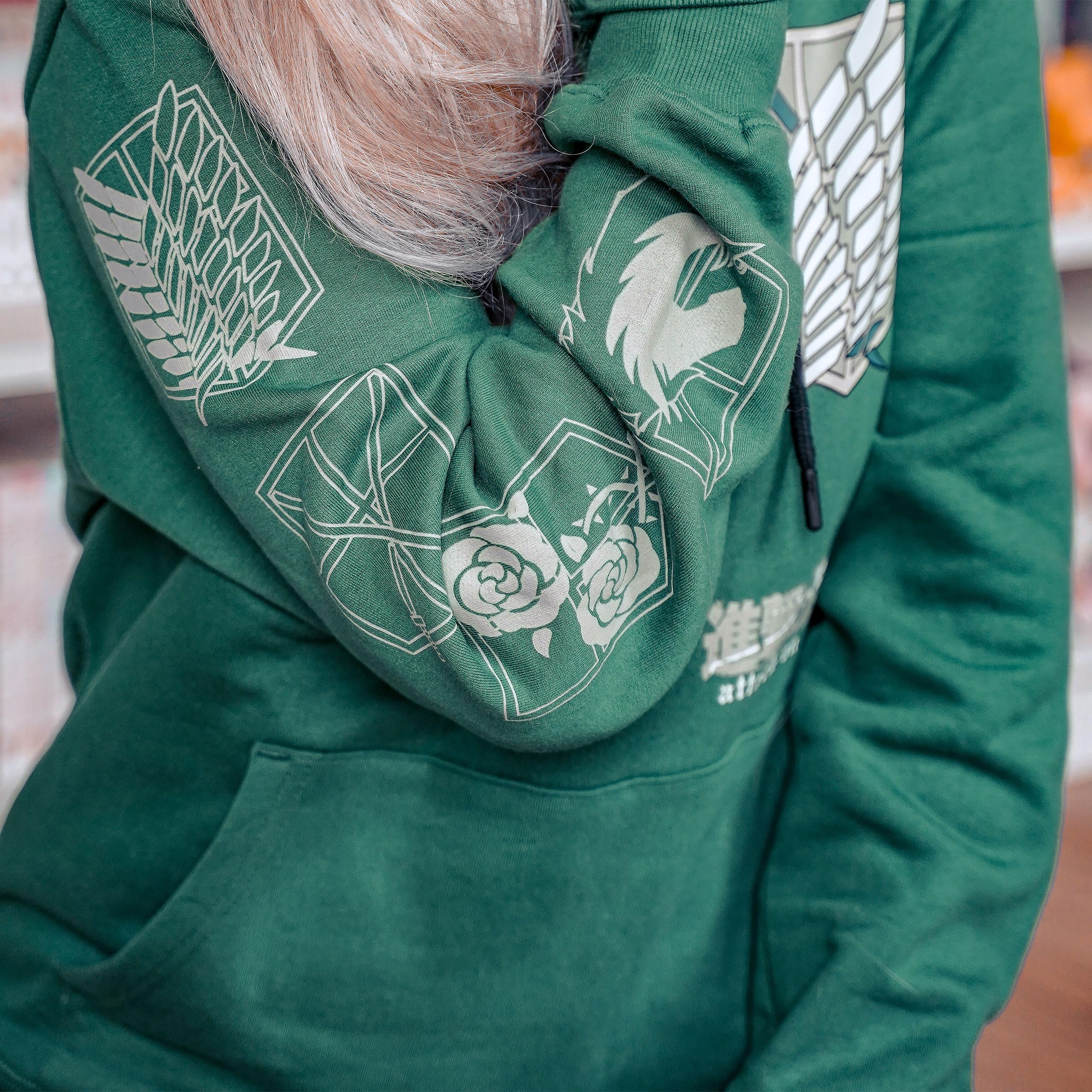 Elbenwald Anime - Sudadera con capucha Sailor Moon, Attack on Titan y One Piece bolsillo frontal multicolor