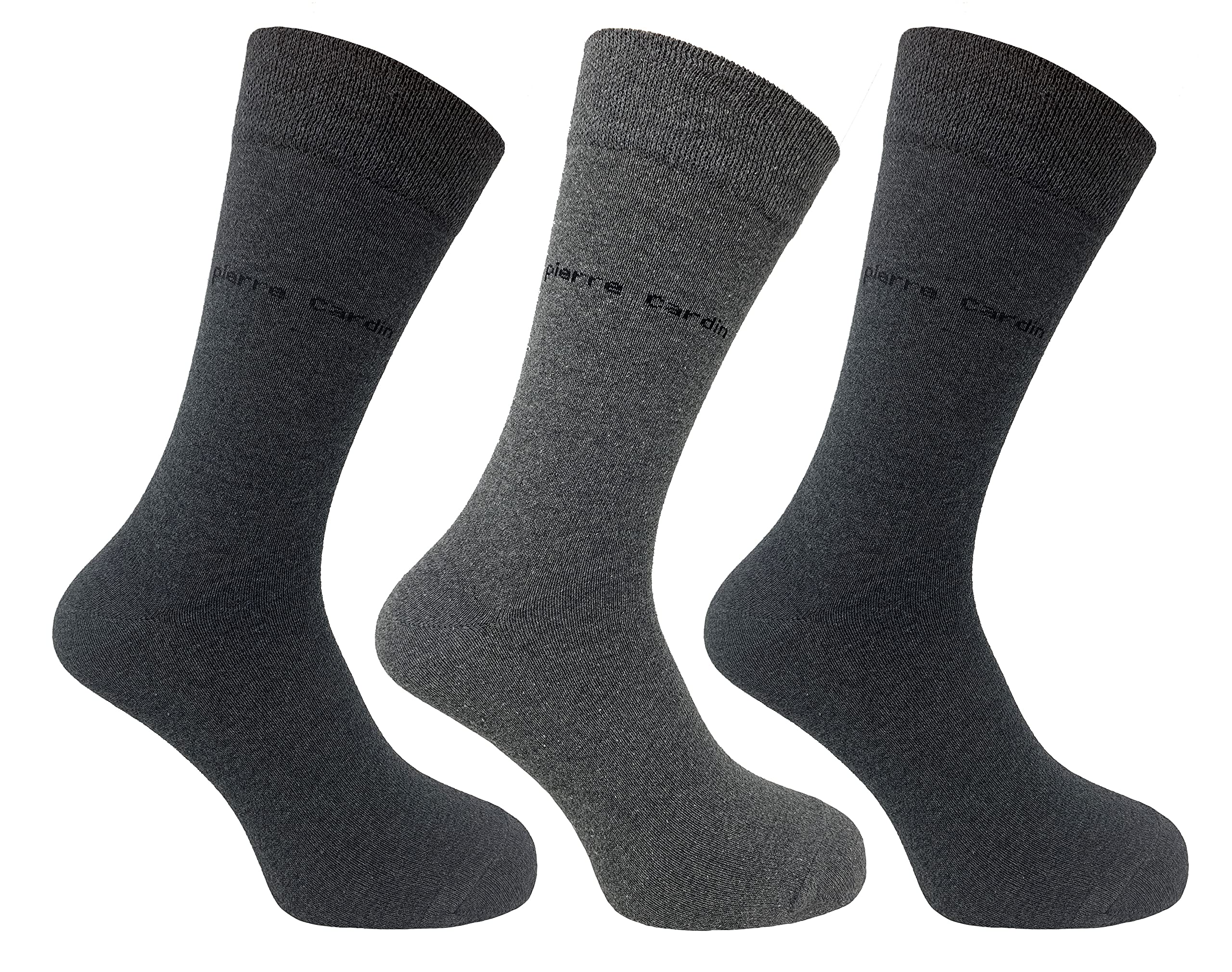 Pierre Cardin Men's Grey 3 Pack Plain Socks