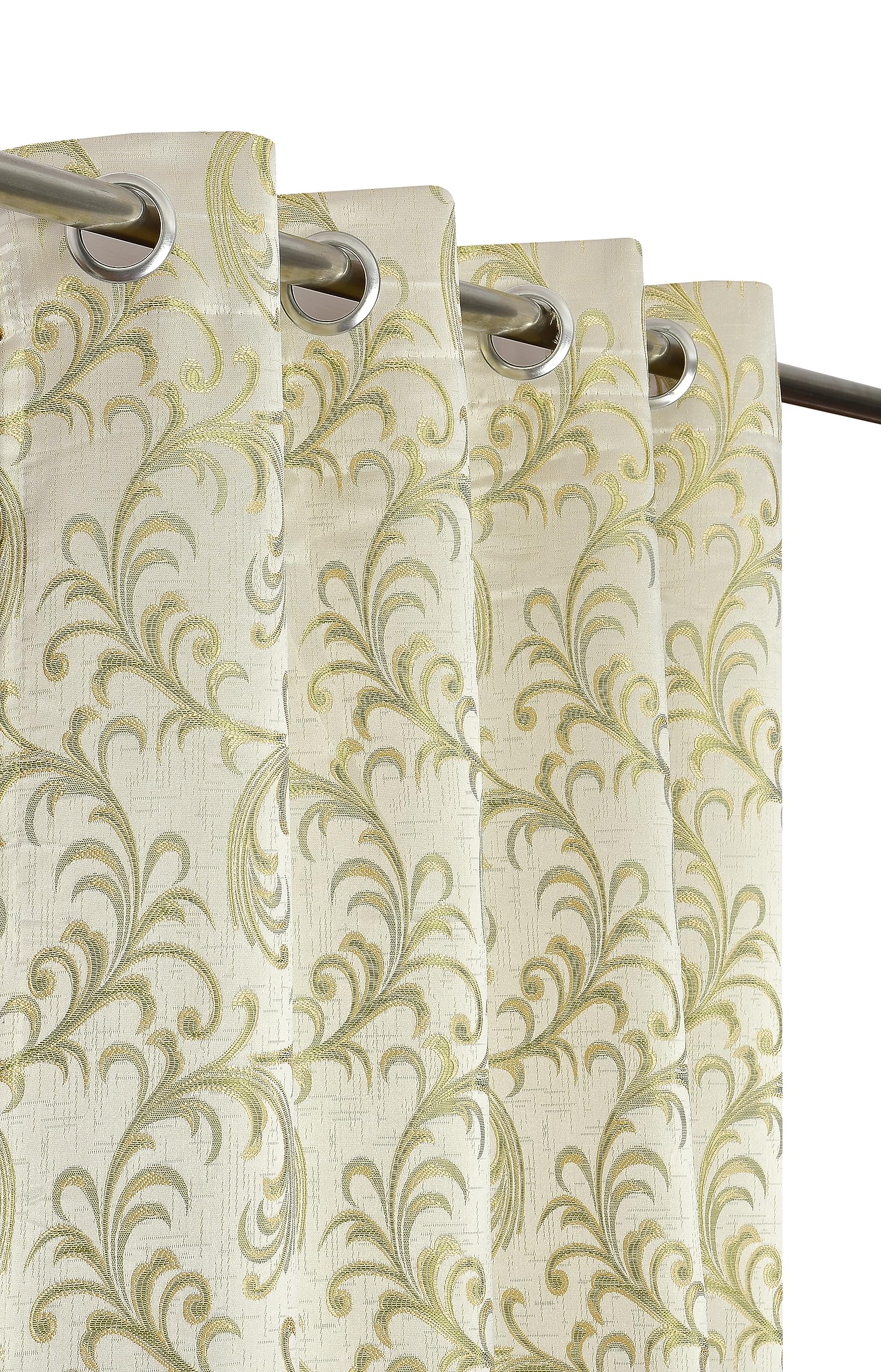 FAB CASTLE Premium Room Darkening Jacquard Leaf Design Curtains for Long Door 9 Feet, Set of 2, Green (B0CNZ93MMC) Amazon Price History, Amazon Price Tracker