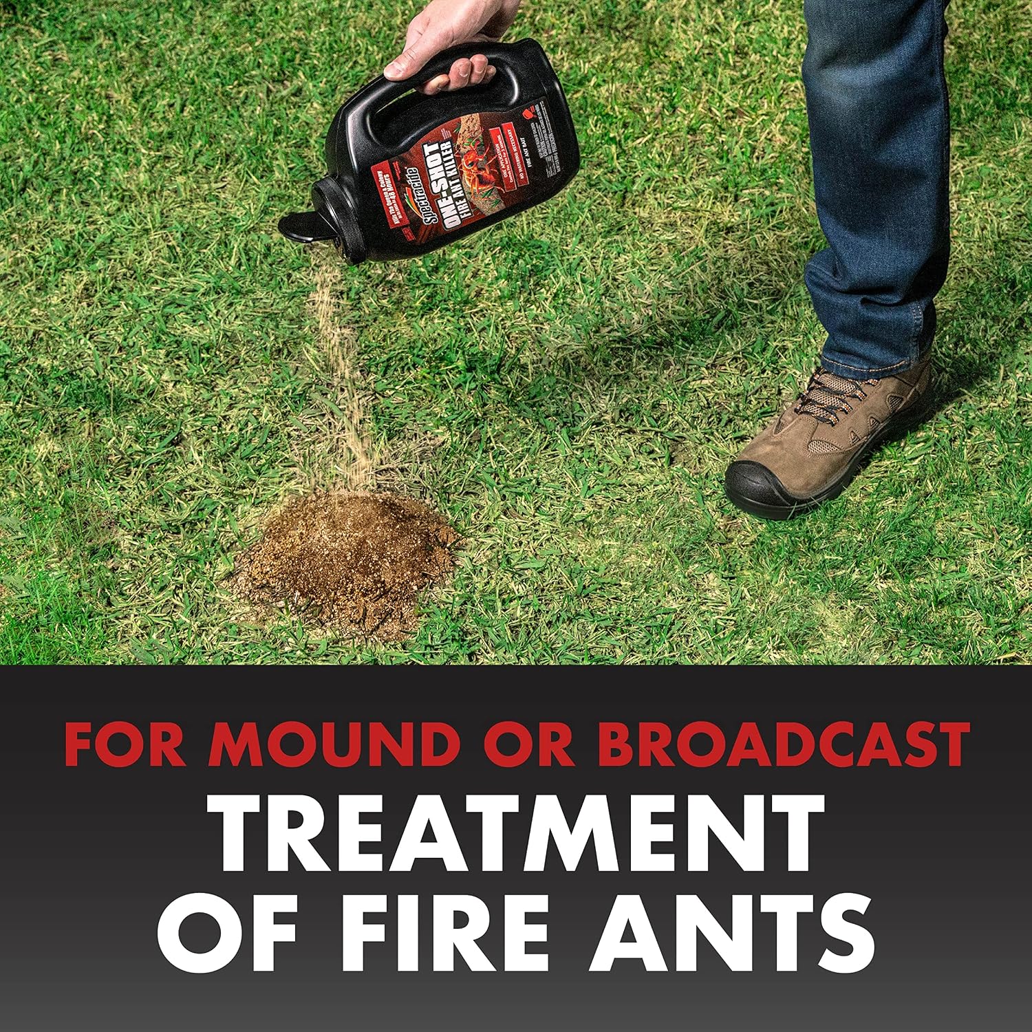Spectracide One Shot Fire Ant Killer, Fire Ant Bait, Controls Fire Ants for 3 Months, 1.5 lb