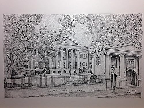 College of Charleston 11"x14" print from a pen and ink original