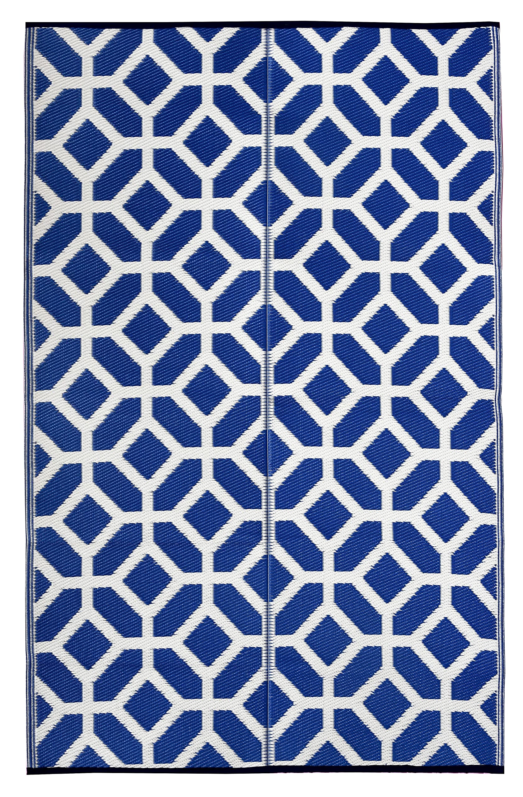 Sapana Carpet-MatsSapana Carpet-Mats Chatai Mats for Home Multipurpose Foldable Reversible Rectangular Plastic Mat for Floor, Sleeping, Travel,Picnic,Outdoor, Indoor GM-33 Regatta Blue, 4 x 6 Feet (L 180 cm x W 120 cm)