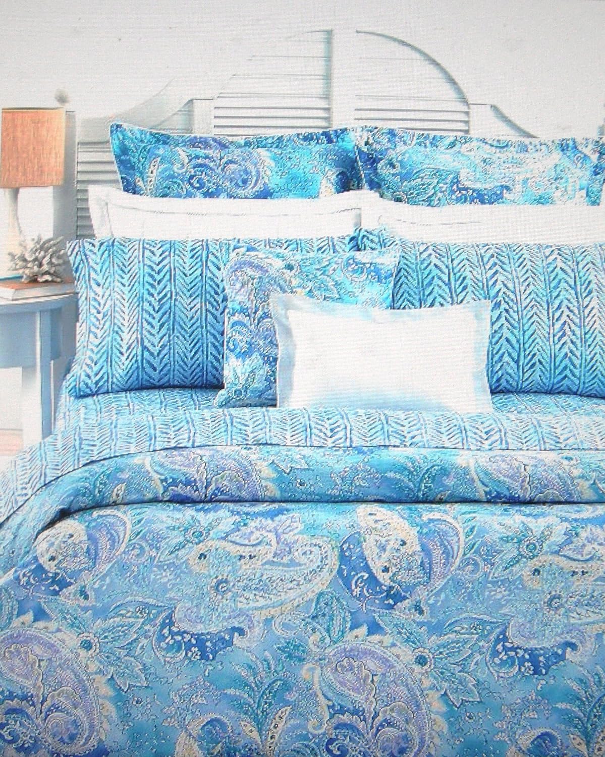 Lauren By Ralph Lauren Bedding, Jamaica Blue Chevron King